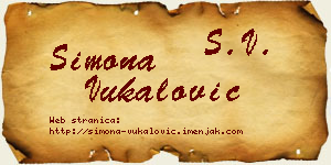 Simona Vukalović vizit kartica